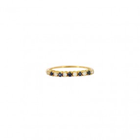 Bague Demi Alliance en Or,...