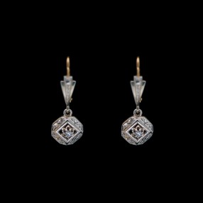 Boucles d'oreilles anciennes deux ors