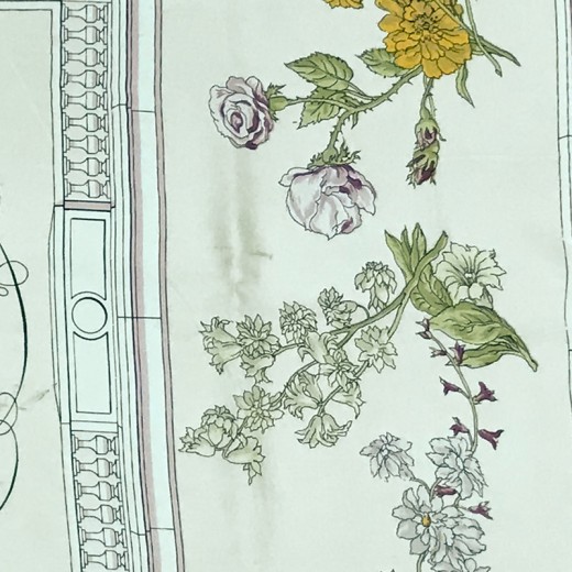 Carré Hermès Quai aux fleurs en Soie