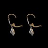 Boucles d'oreilles anciennes deux ors