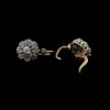 Boucles d'oreilles anciennes deux ors diamants