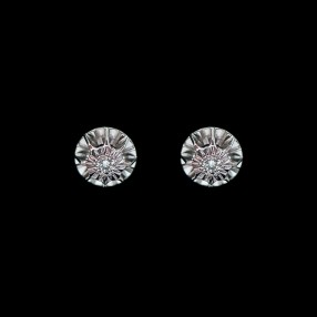 Boucles d'oreilles anciennes deux ors diamants