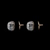 Boucles d'oreilles anciennes deux ors diamants