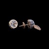 Boucles d'oreilles anciennes deux ors diamants