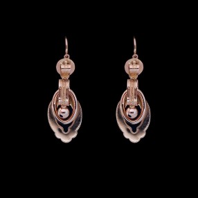 Boucles d'oreilles ancienne longues en or