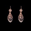 Boucles d'oreilles ancienne longues en or