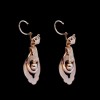 Boucles d'oreilles ancienne longues en or