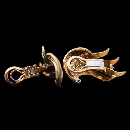 Boucles D'oreilles Clips Vintage Anciennes - Occasion - Sans Marque
