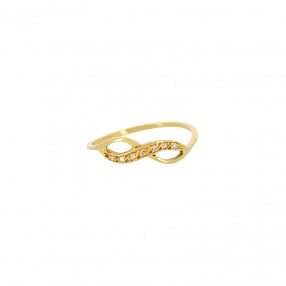 Bague Motif Infini en Or et...