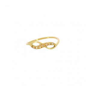 Bague Motif Infini en Or et...