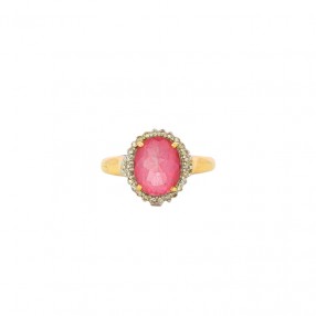 Bague en Or, Topaze Rose et...