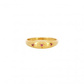 Bague Fine en Or et Rubis