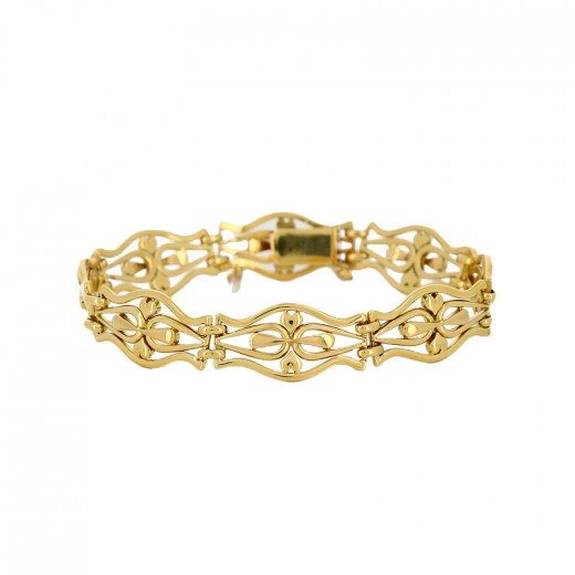 BRACELET EN OR, ITALIEN, CIRQUE 1960 Le bracelet articul…