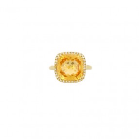 Bague Citrine et Diamants...