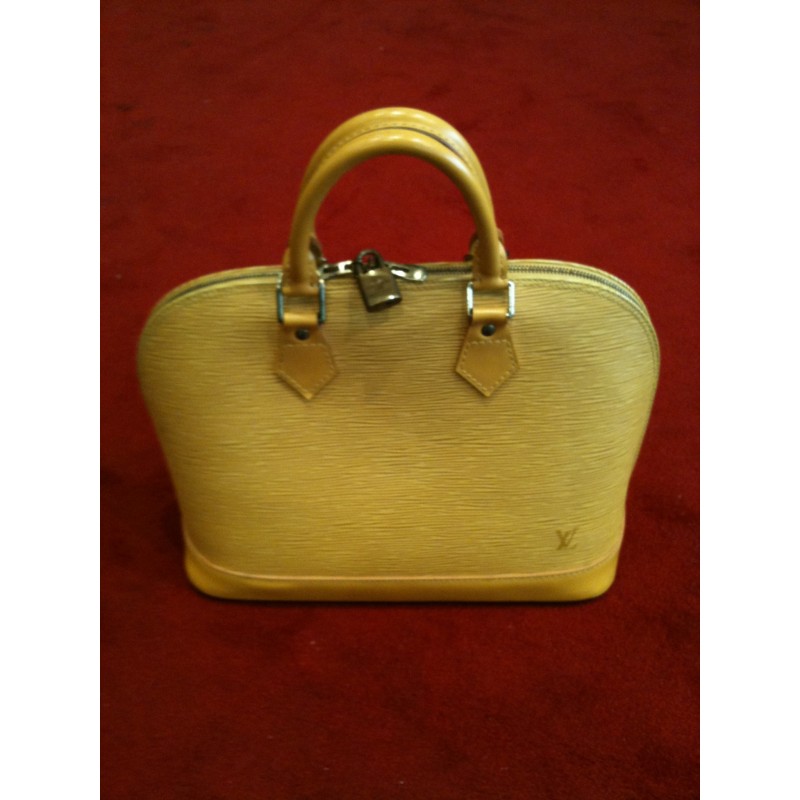 Réplique Louis Vuitton Epi Cuir Alma BB M40853 petit jaune à