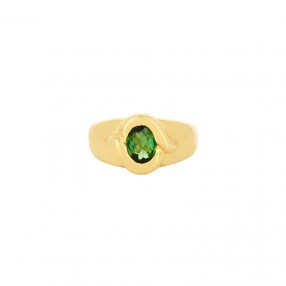 Bague Tourmaline Verte en...