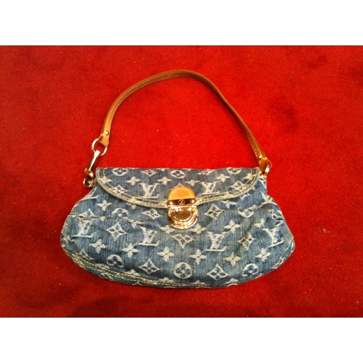 Sac Louis Vuitton "Mini Pleaty" bleu