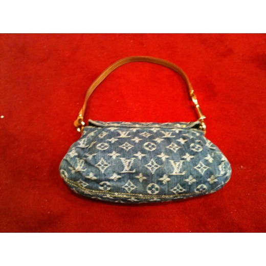 Sac Louis Vuitton "Mini Pleaty" bleu