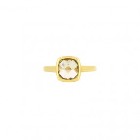 Bague en Or et Quartz Lemon