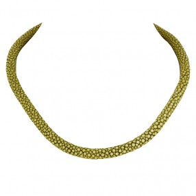 Collier en Galuchat et Argent