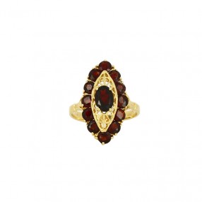 Bague Marquise en Or et...