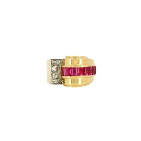 Bague Tank En Or Jaune...