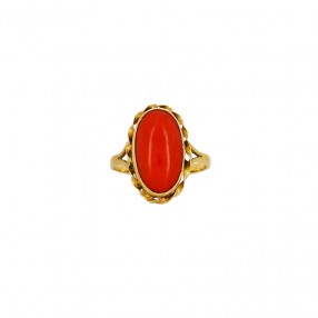 Bague en Or et Corail