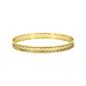 Bracelet Jonc Ouvragé en Or