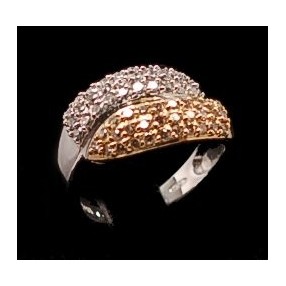 Bague 2 tons d or diamants 1 carat