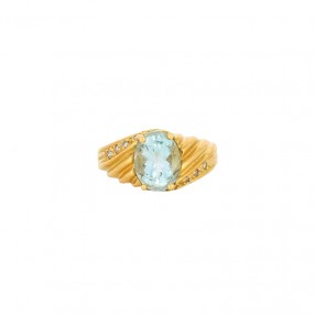 Bague en Or, Aigue Marine...