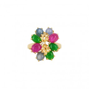 Bague Tutti Frutti en Or et...