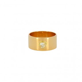 Bague Large en Or et Diamant