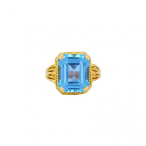 Bague Vintage en Or et Topaze