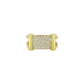 Bague en Deux Tons d'Or et...