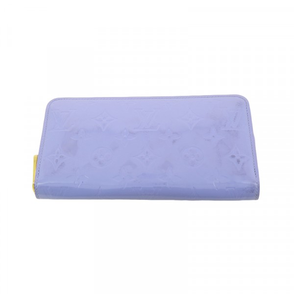 Portefeuille Louis Vuitton Zippy en cuir monogram vernis lilas