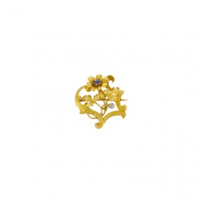 Broche Ancienne Fleurs en...