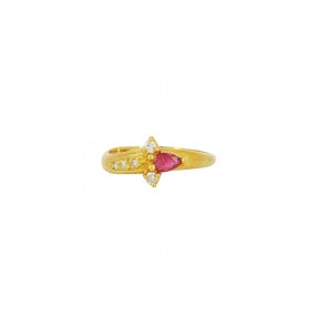 Bague en Or, Rubis et Diamants