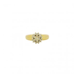 Bague Fleur en Or et Diamants