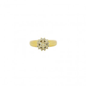 Bague Fleur en Or et Diamants