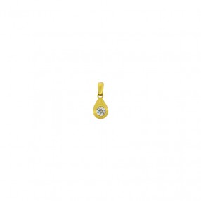 Pendentif Goutte en Or et...