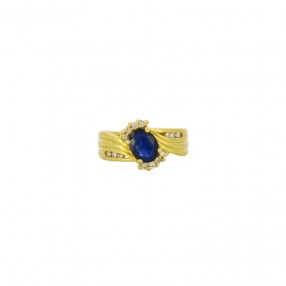 Bague en Or Saphir et Diamants