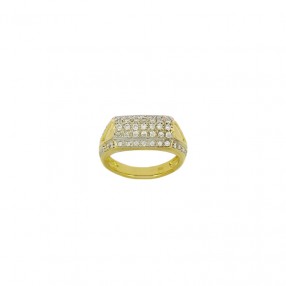 Bague en Or et Pavage Diamants