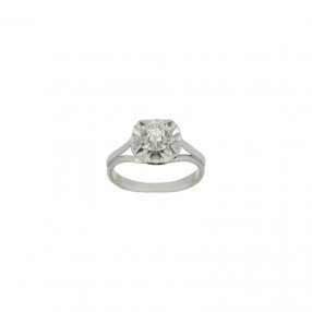 Bague Solitaire en Or et...