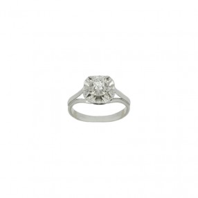 Bague Solitaire en Or et...