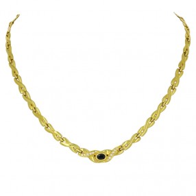 Collier Centre en Or Saphir...