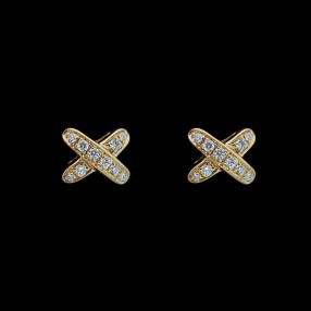 Boucles d'oreilles Chaumet " Liens " Or et diamants