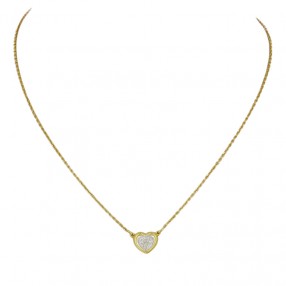 Collier Centre Cœur en Deux...