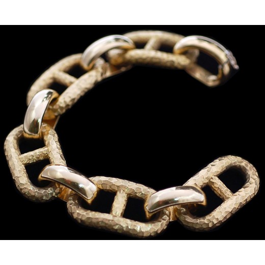 Bracelet moderne maille marine en or