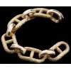 Bracelet moderne maille marine en or