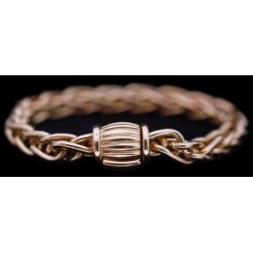 Bracelet Hermes maille tressée en or